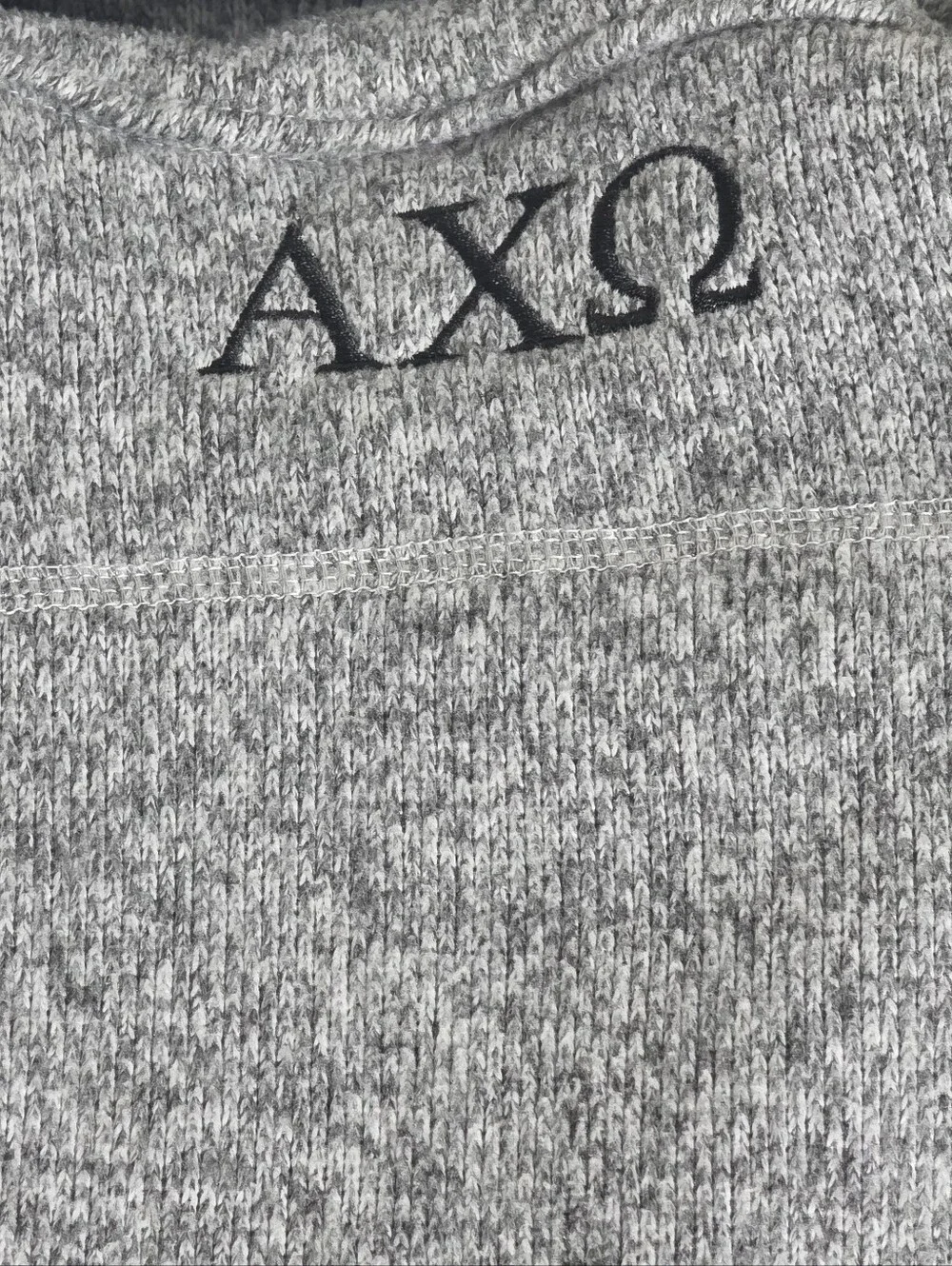 Patagonia Gray Fleece Vest Kansas State Logo Alpha Chi Omega